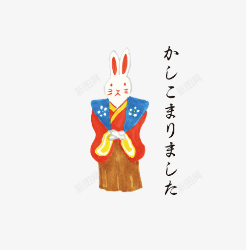 日式传统吉祥物兔神png免抠素材_88icon https://88icon.com 动物 和风物语 日式传统 神灵 节日