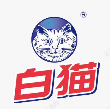 日化品牌白猫图标图标