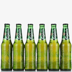 嘉士伯品牌啤酒六瓶嘉士伯啤酒冰镇爽口高清图片