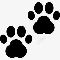 黑色的狗印动物图案图标高清图片