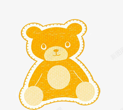 玩具熊模板下载橘黄色小图标图标