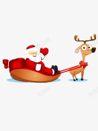 麋鹿拉圣诞老人png免抠素材_88icon https://88icon.com 圣诞 圣诞老人 圣诞节 平安夜 送礼物 驯鹿 麋鹿