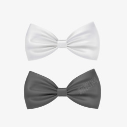黑色领结素材黑白色蝴蝶结和领结高清图片