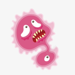 卡通细菌粉色病毒高清图片
