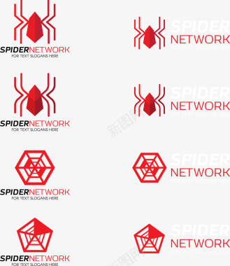 DNA科技logo蜘蛛网络LOGO图标图标