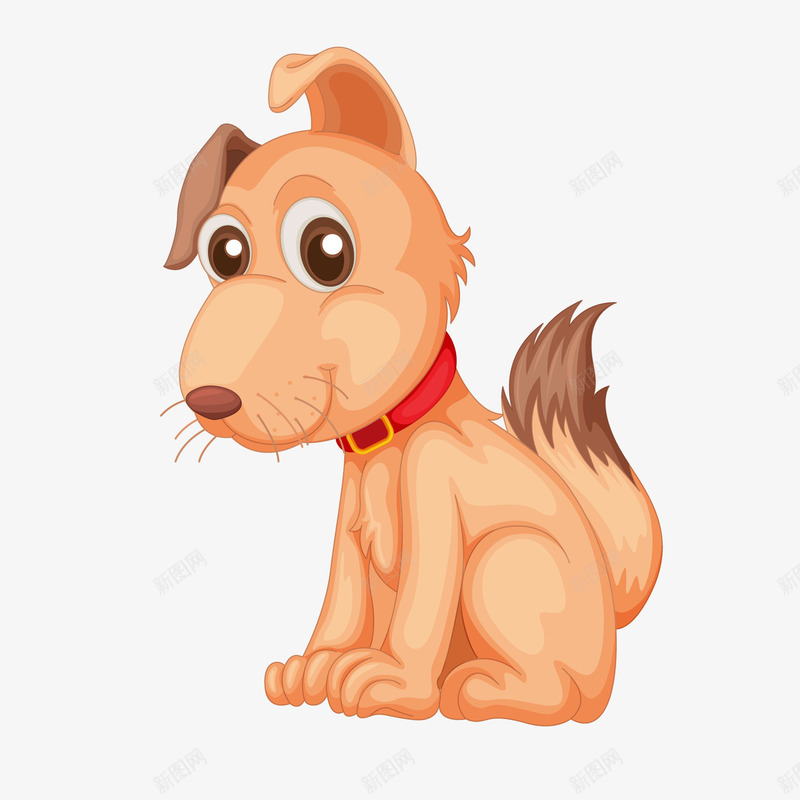 卡通可爱的宠物小狗矢量图ai免抠素材_88icon https://88icon.com 动物设计 卡通 可爱 宠物设计 小狗设计 矢量图
