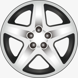 汽车轮毂广告3D改装立体银色轮毂高清图片
