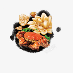 美味大闸蟹素材