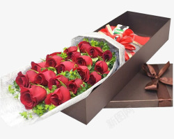 红玫瑰包装礼盒素材