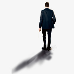 商务男士走路孤独的背影男士阴影高清图片