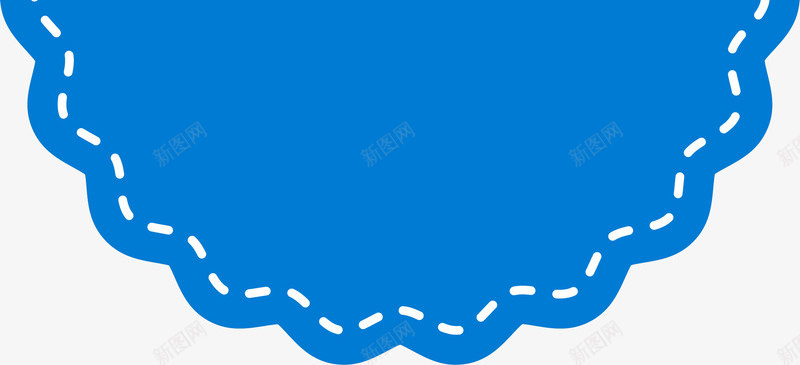 简约蓝色小吊牌png免抠素材_88icon https://88icon.com 促销标签 免抠PNG 挂牌 波浪纹 波浪边框 牌子 虚线框
