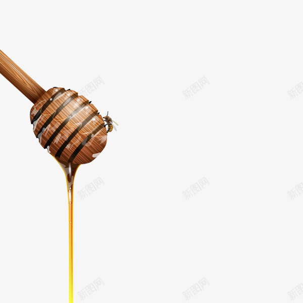 木纹蜂蜜搅拌棒蜜蜂png免抠素材_88icon https://88icon.com 搅拌 木纹 蜂蜜 蜜蜂