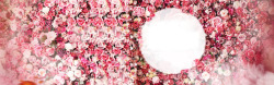 玫瑰圆形海报背景七夕情人节素材