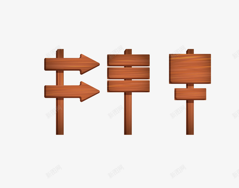 手绘木板指示牌png免抠素材_88icon https://88icon.com 手绘 木头牌 木板指示牌 木牌 箭头