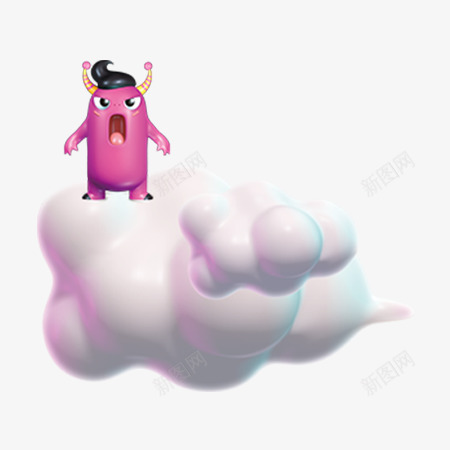 店铺装饰云朵卡通png免抠素材_88icon https://88icon.com 3D装饰 云朵 卡通 怪兽玩偶 玩偶