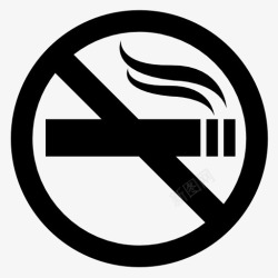 触碰请勿吸烟的标志图标高清图片