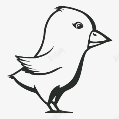 详细的推特鸟令人惊叹的微博鸟图图标图标