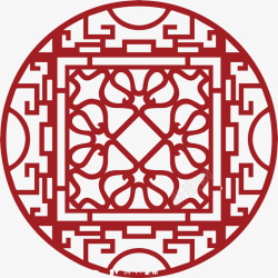 中国古典窗棂圆形的古典古风窗棂高清图片