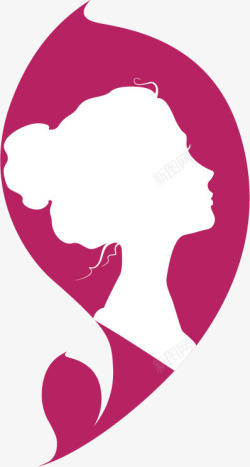 女性头像女性剪影logo图标高清图片