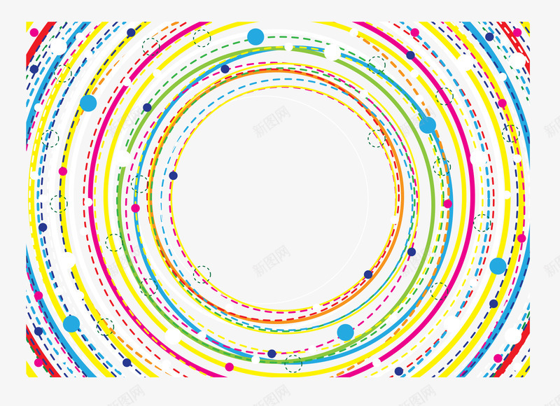 抽象艺术背景png免抠素材_88icon https://88icon.com 圆圈环绕 彩虹空间 色彩组成