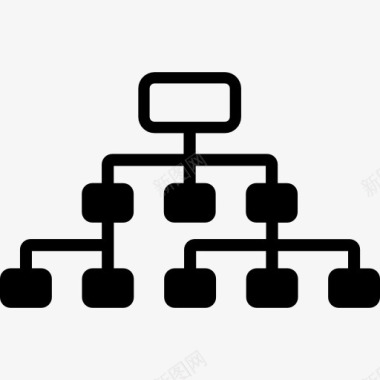 团队年会层次结构图标图标