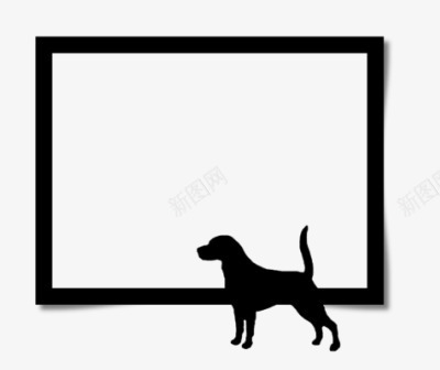 黑色小狗相框图标图标