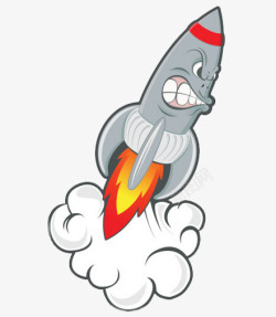 火箭起飞生气的火箭漫画高清图片