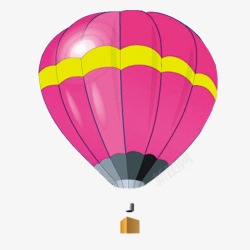 粉色热气球元素素材