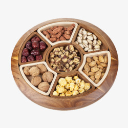 产品实物核桃干果拼盘素材