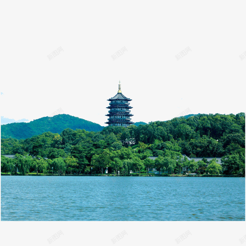 西湖雷峰塔风景png免抠素材_88icon https://88icon.com 免扣图片 免扣素材 免费 免费下载 免费图片 免费素材 杭州建筑 西湖 西湖插画 雷峰塔