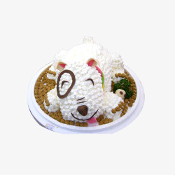 白色小狗生日蛋糕素材
