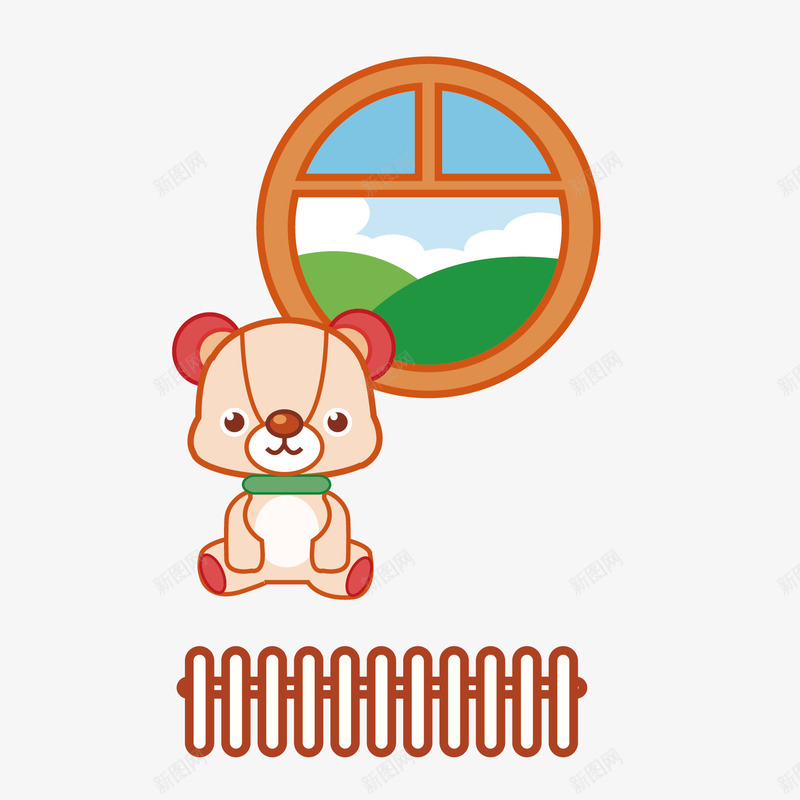 卡通窗子玩具小熊png免抠素材_88icon https://88icon.com 卡通 卡通玩具 卡通矢量 玩具 玩具卡通 玩具矢量 矢量卡通 窗子