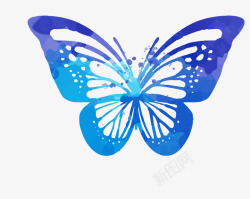 卡通手绘文艺简约蝴蝶动物插画设素材