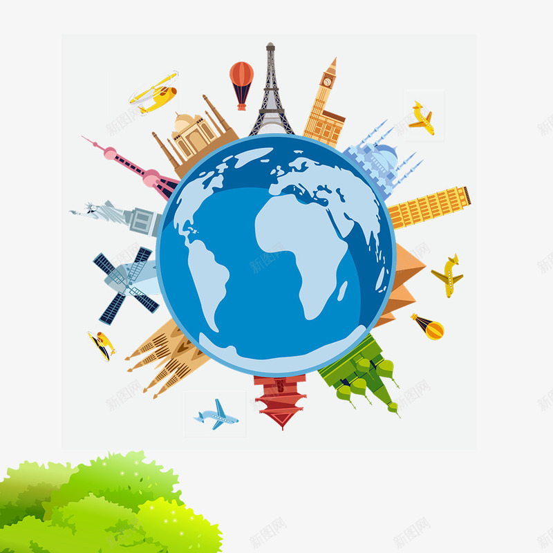 旅游休假地球剪贴画psd免抠素材_88icon https://88icon.com 休假 剪贴画 地球 旅游