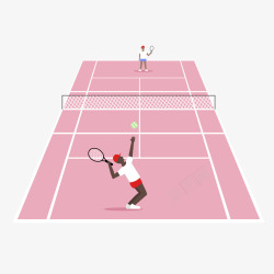 网球比赛装饰案矢量图素材
