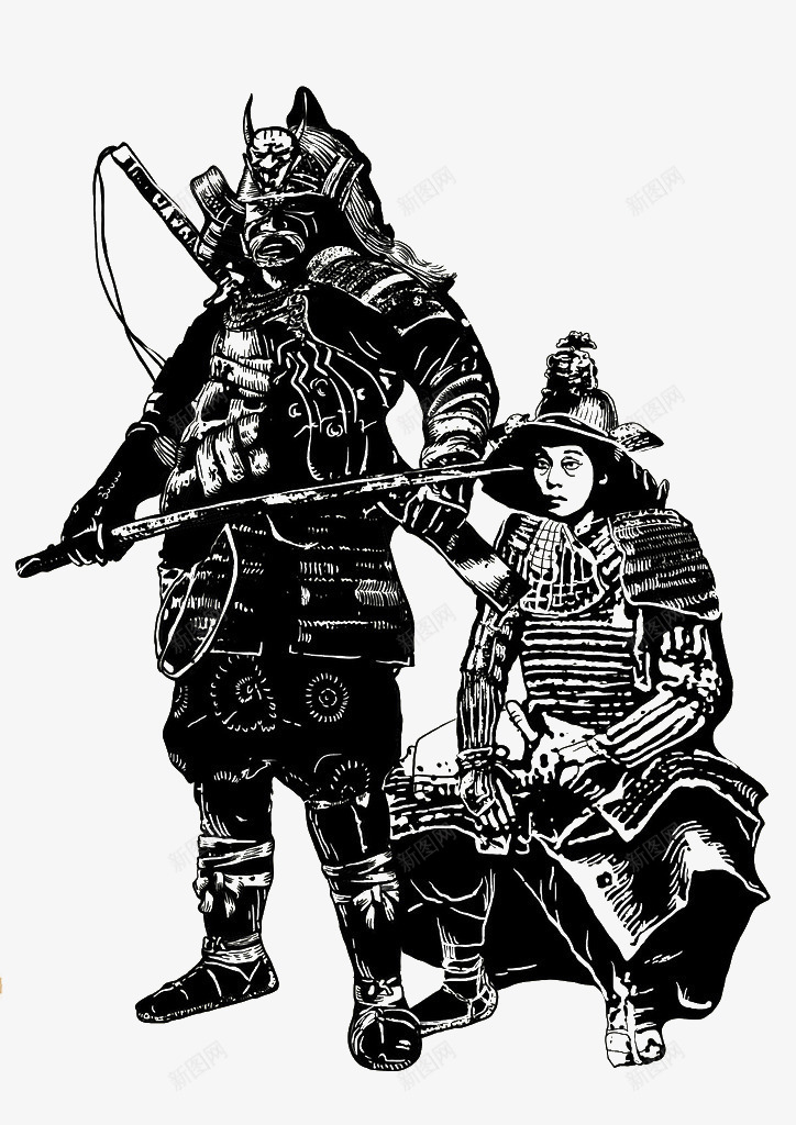 战国武士png免抠素材_88icon https://88icon.com 手绘 日式 日本 日本素材矢量 武士