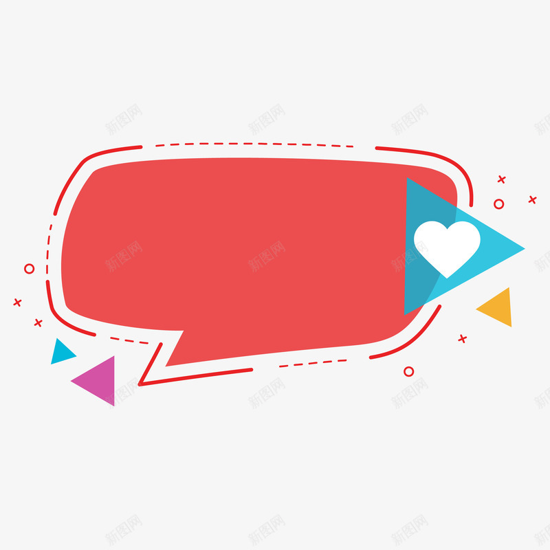 红色点赞收藏标签背景png免抠素材_88icon https://88icon.com 三角形 促销 创意 对话框 收藏 标签 气泡 点赞 爱心 简约 红色 背景