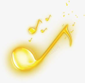 音乐组合金色音符音乐图标图标