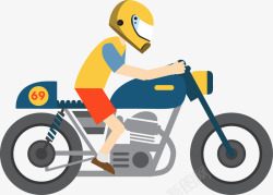 骑摩托车男子骑摩托车的男子矢量图高清图片