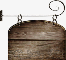 悬挂木板欧式素材