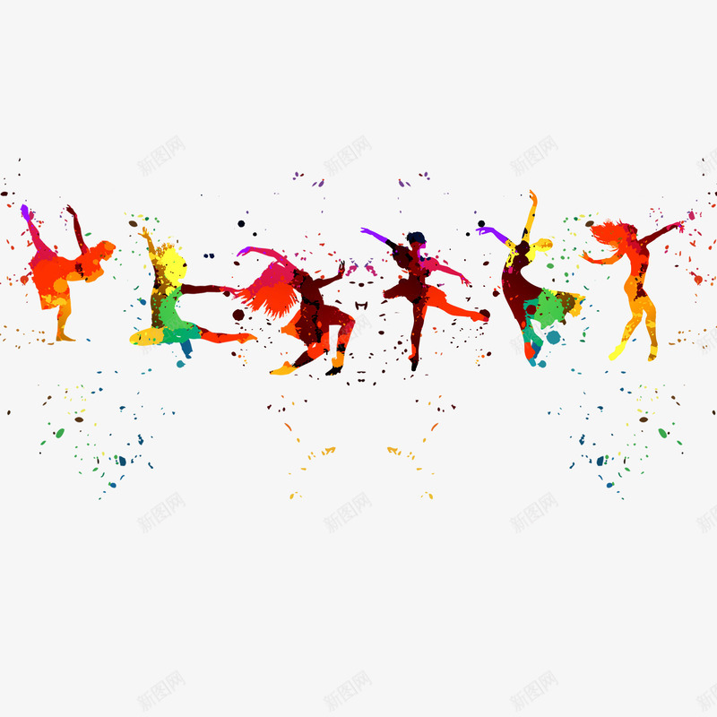彩色舞蹈人物名片png免抠素材_88icon https://88icon.com 人物 名片底图 学习 彩色 曲线 油漆 简约 美感 舞蹈名片 舞蹈社团 跳舞 跳舞姿势