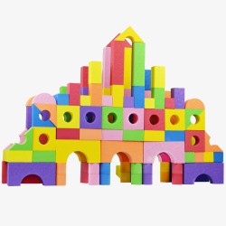 玩具城堡多彩积木城堡高清图片