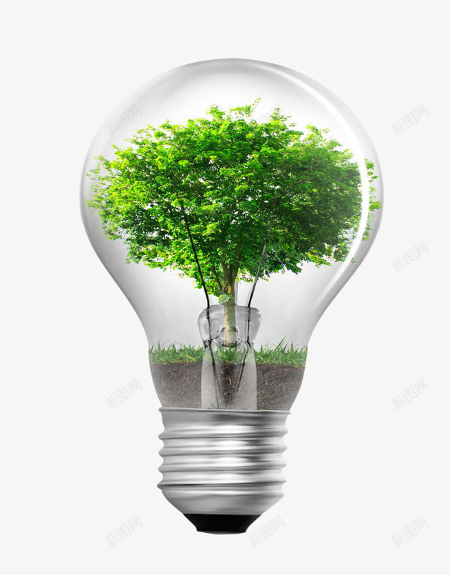 环保节能灯png免抠素材_88icon https://88icon.com 家用设备 环保 绿色灯泡 节能灯