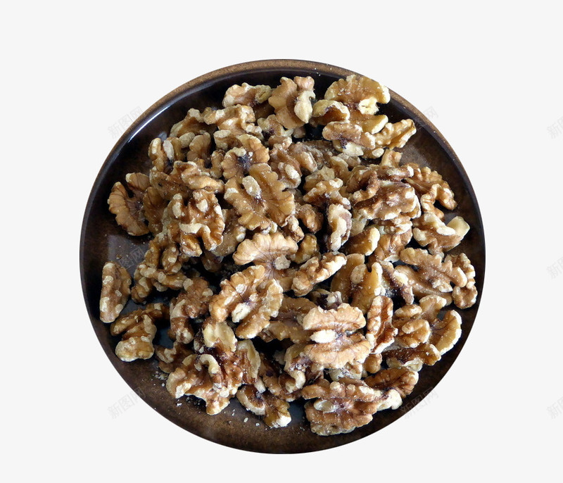 盘子里的核桃仁png免抠素材_88icon https://88icon.com 坚果 小吃 海报 美味 零食