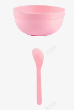 粉色面膜碗面膜勺儿素材