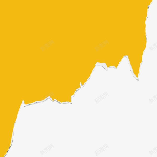黄色撕裂纸张png免抠素材_88icon https://88icon.com 撕开 撕烂的纸 撕碎 撕裂 文本框 空白纸张 纸张 黄色