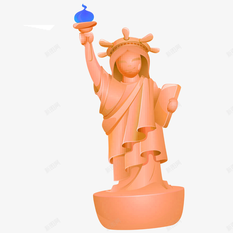 自由女神矢量图ai免抠素材_88icon https://88icon.com 古代建筑 女神 美国 著名建筑 矢量图