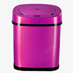 紫色高档智能垃圾桶素材