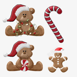 布艺小熊圣诞节小熊和饼干高清图片