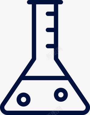 实验室的化学家化学实验锥形瓶图标图标